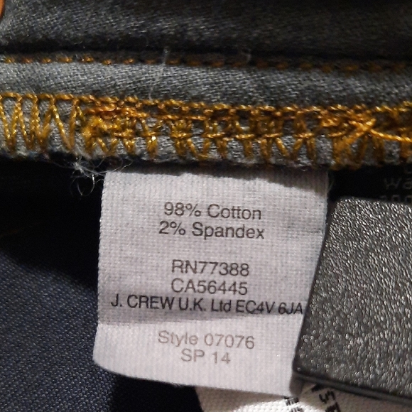 J. Crew Black Toothpick Jeans Stretchy Denim - Picture 6 of 6